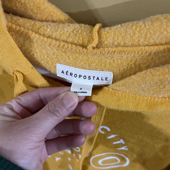 Aeropostale Hoodie and pant set yellow/green Size Small - Picture 2 of 8
